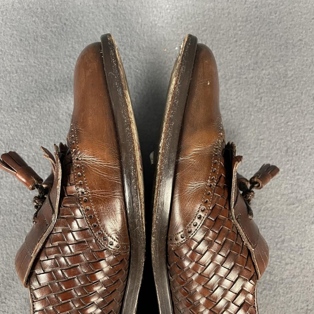 Mezlan Alicante Shoes Mens Size 11.5 W Brown Leather Tassel Loafers Dress Brogue - Picture 12 of 16
